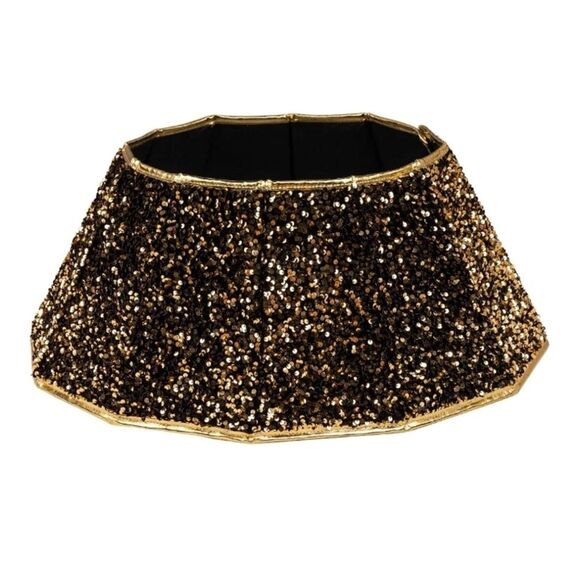 Black and Gold Sequin Tree Collar - Picture 4 of 6